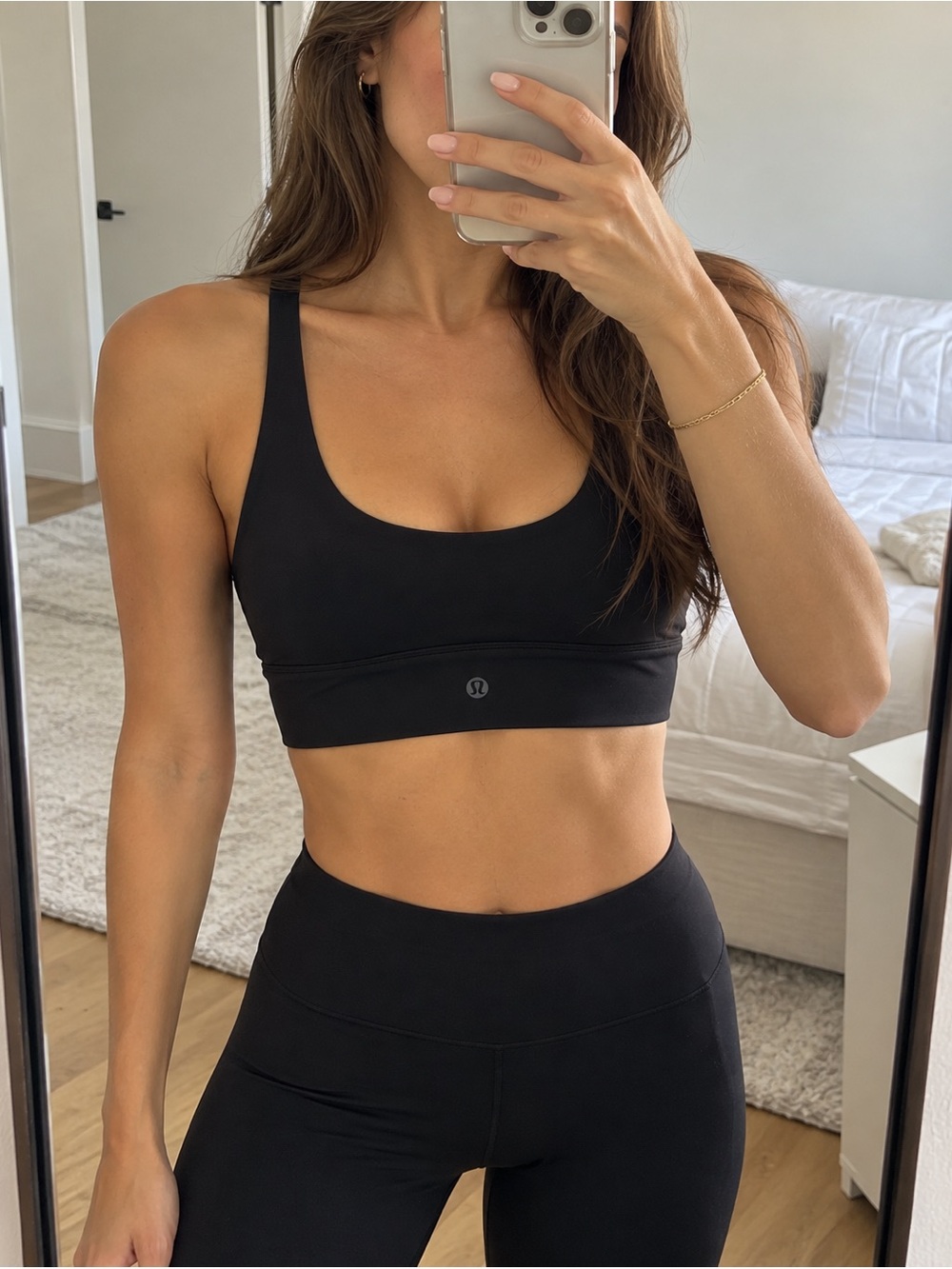 lululemon athletica Black Scoop Sports Bra with Support Band
